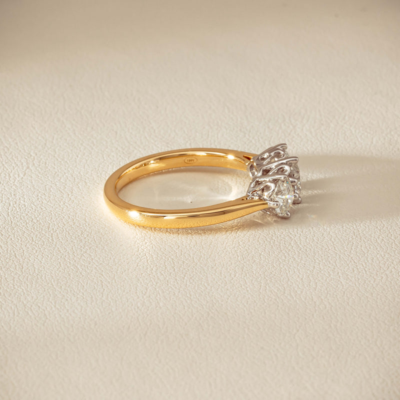 18ct Yellow Gold 1.30ct Diamond Coronado Ring - Ring - Walker & Hall