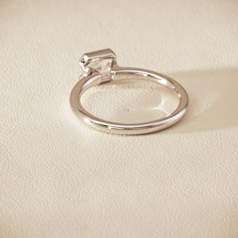 18ct White Gold .77ct Radiant-Cut Diamond Elle Ring - Ring - Walker & Hall