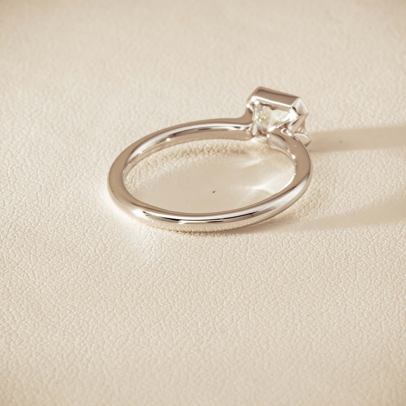 18ct White Gold .77ct Radiant-Cut Diamond Elle Ring - Ring - Walker & Hall