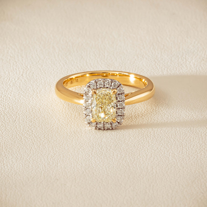 18ct Yellow Gold 1.00ct Fancy Cushion-Cut Diamond Nina Ring - Ring - Walker & Hall