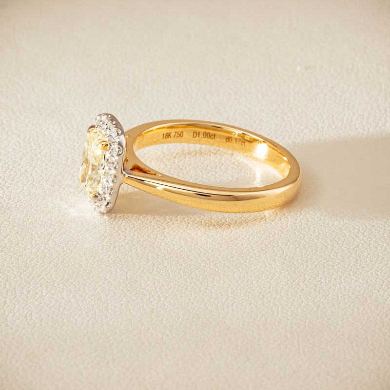 18ct Yellow Gold 1.00ct Fancy Cushion-Cut Diamond Nina Ring - Ring - Walker & Hall