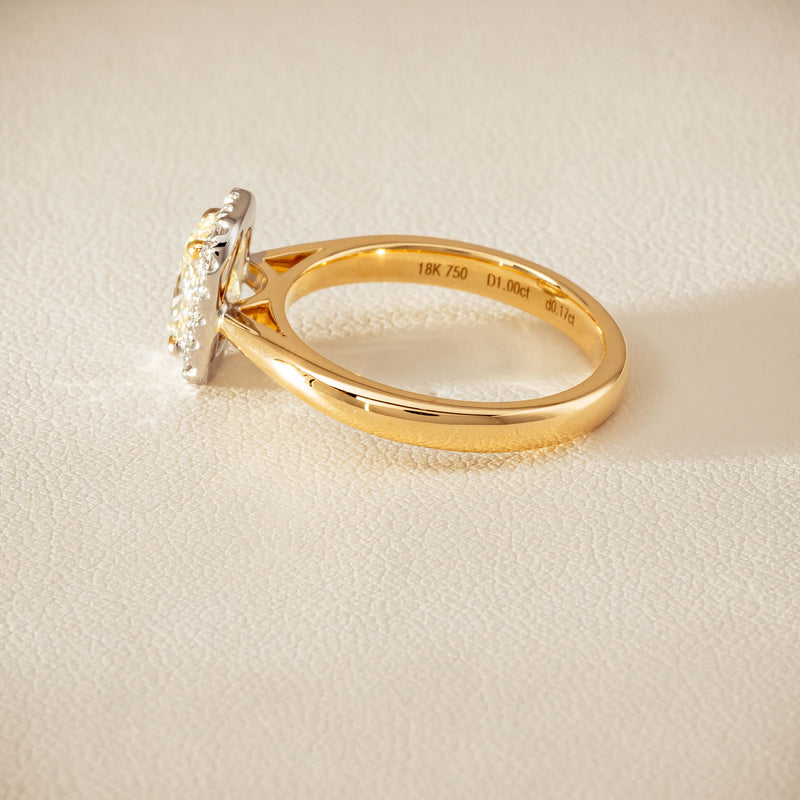18ct Yellow Gold 1.00ct Fancy Cushion-Cut Diamond Nina Ring - Ring - Walker & Hall