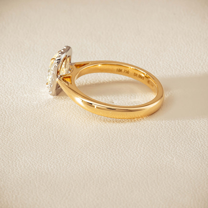 18ct Yellow Gold 1.00ct Fancy Cushion-Cut Diamond Nina Ring - Ring - Walker & Hall