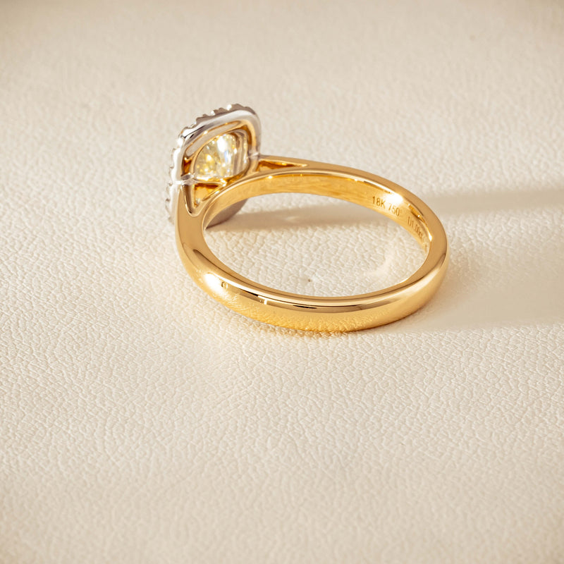 18ct Yellow Gold 1.00ct Fancy Cushion-Cut Diamond Nina Ring - Ring - Walker & Hall