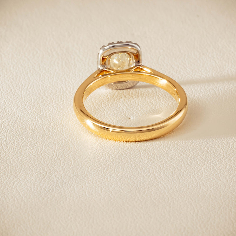 18ct Yellow Gold 1.00ct Fancy Cushion-Cut Diamond Nina Ring - Ring - Walker & Hall