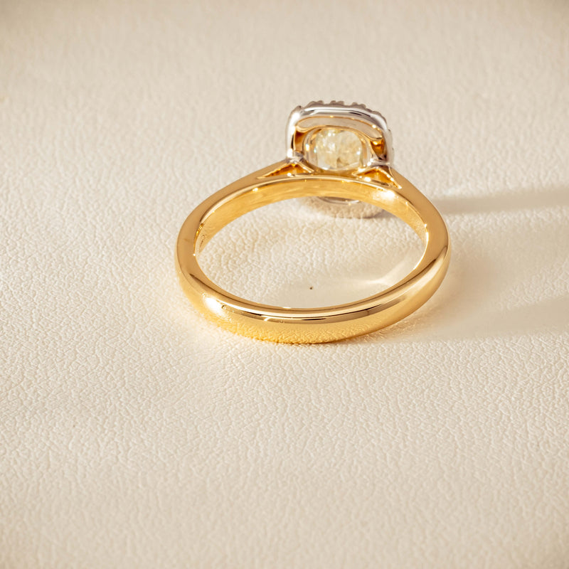 18ct Yellow Gold 1.00ct Fancy Cushion-Cut Diamond Nina Ring - Ring - Walker & Hall