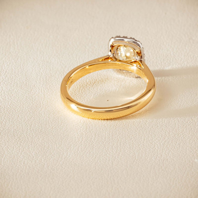 18ct Yellow Gold 1.00ct Fancy Cushion-Cut Diamond Nina Ring - Ring - Walker & Hall