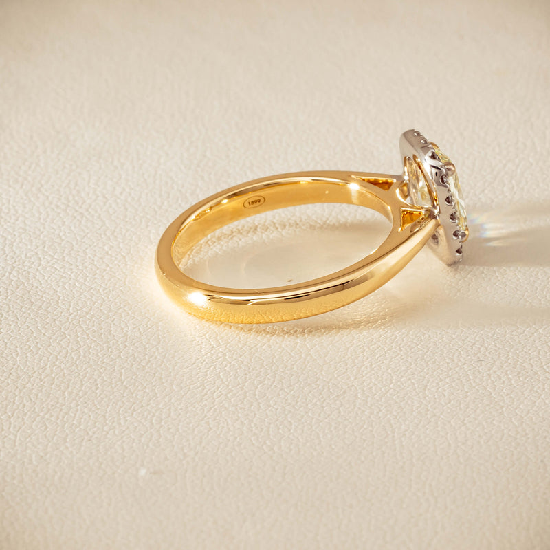 18ct Yellow Gold 1.00ct Fancy Cushion-Cut Diamond Nina Ring - Ring - Walker & Hall