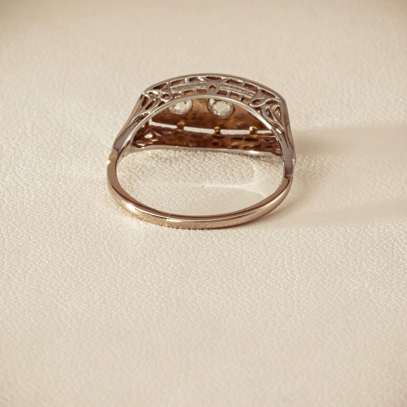 Deja Vu 18ct White Gold .35ct Old-Cut Diamond Ring