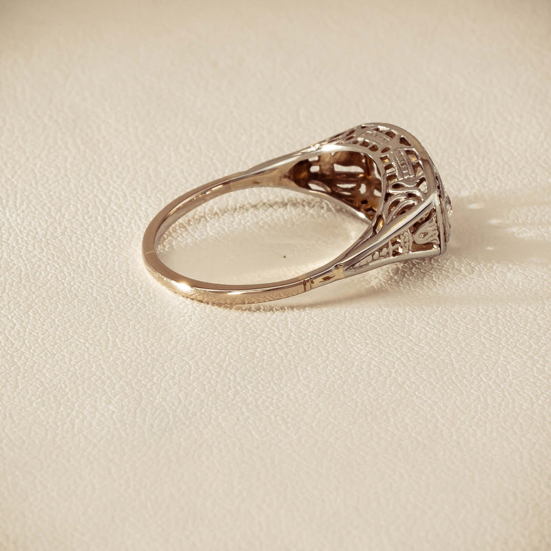 Deja Vu 18ct White Gold .35ct Old-Cut Diamond Ring