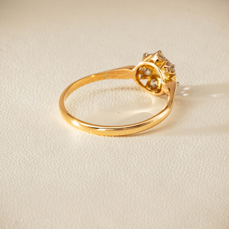 Deja Vu 18ct Yellow Gold .52ct Diamond Cluster Ring