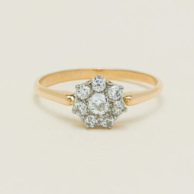 Deja Vu 18ct Yellow Gold .52ct Diamond Cluster Ring