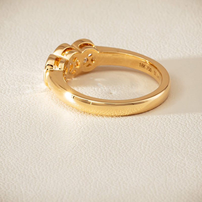 18ct Yellow Gold 1.07ct Diamond Three-Stone Natalia Ring