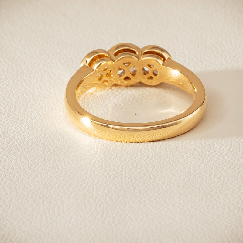 18ct Yellow Gold 1.07ct Diamond Three-Stone Natalia Ring