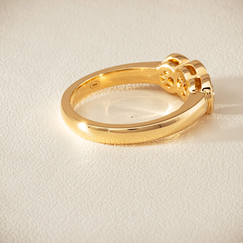 18ct Yellow Gold 1.07ct Diamond Three-Stone Natalia Ring