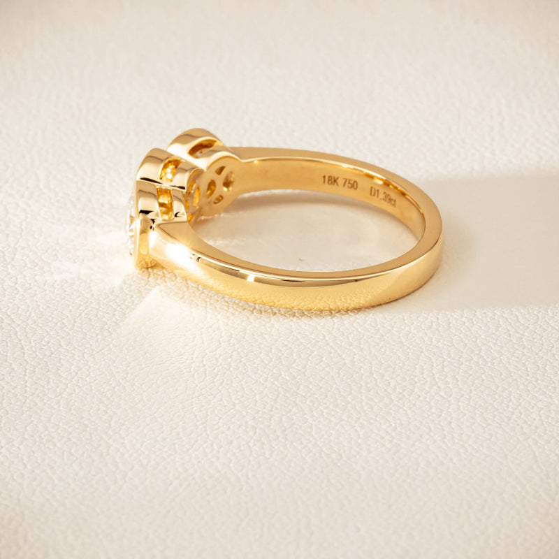 18ct Yellow Gold 1.39ct Reclaimed Diamond Natalia Ring