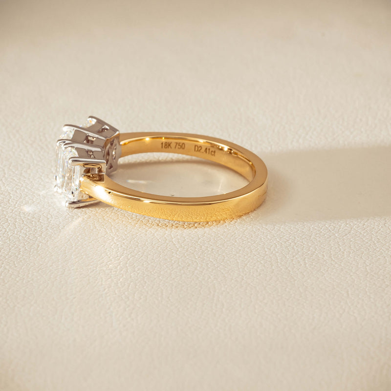 18ct Yellow & White Gold 2.41ct Diamond Odyssey Ring - Ring - Walker & Hall