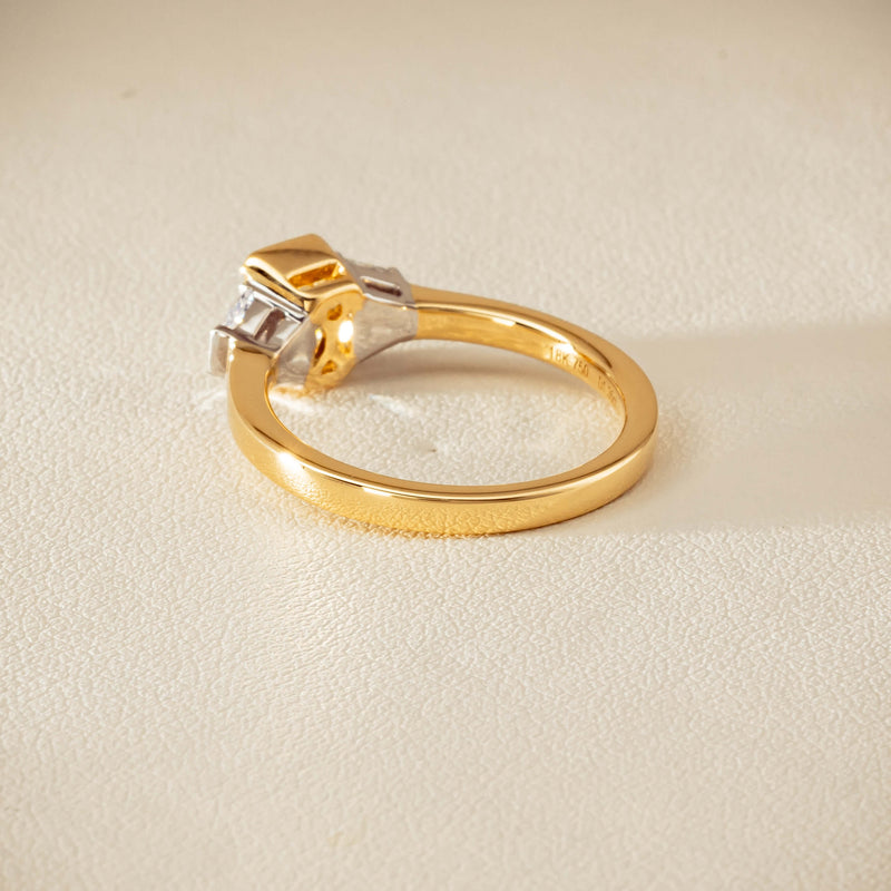 18ct Yellow Gold 1.01ct Fancy Diamond Three-Stone Ring