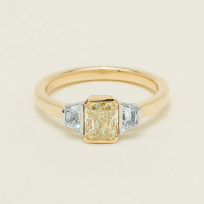 18ct Yellow Gold 1.01ct Fancy Diamond Three-Stone Ring