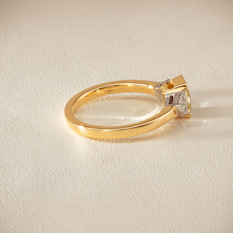 18ct Yellow Gold 1.01ct Fancy Diamond Three-Stone Ring