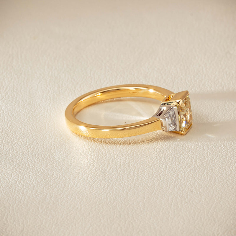 18ct Yellow Gold 1.01ct Fancy Diamond Three-Stone Ring