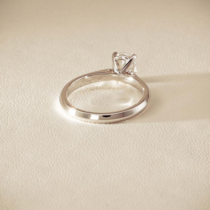 18ct White Gold 1.00ct Oval Diamond Venetian Ring - Ring - Walker & Hall