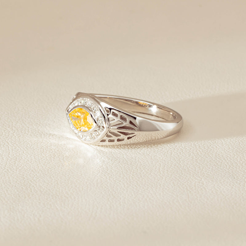 Deja Vu 18ct White Gold .65ct Yellow Diamond Ring - Ring - Walker & Hall