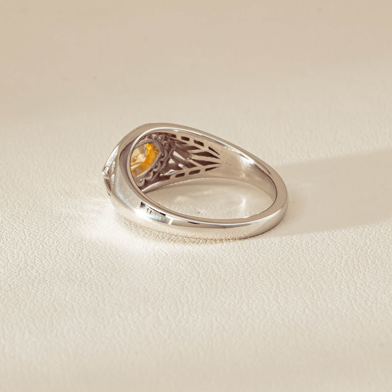 Deja Vu 18ct White Gold .65ct Yellow Diamond Ring - Ring - Walker & Hall