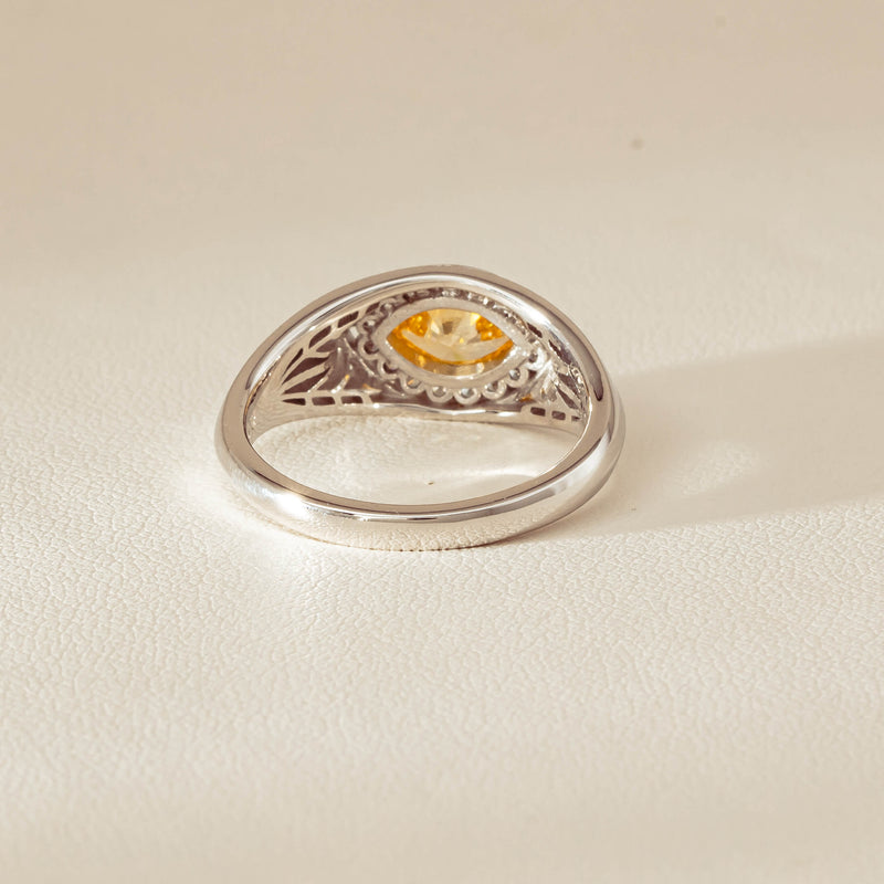 Deja Vu 18ct White Gold .65ct Yellow Diamond Ring - Ring - Walker & Hall