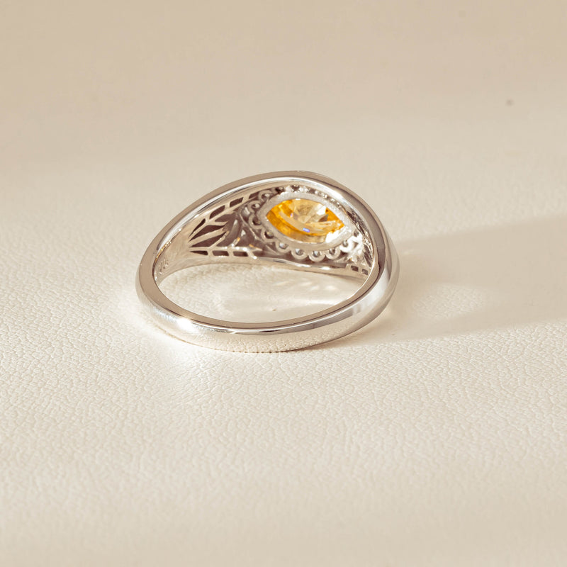 Deja Vu 18ct White Gold .65ct Yellow Diamond Ring - Ring - Walker & Hall