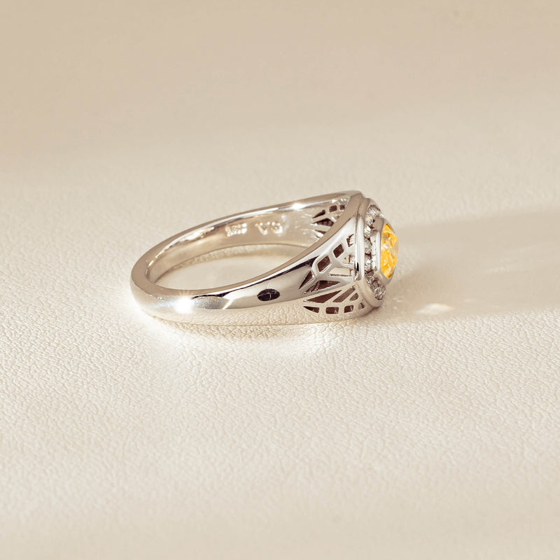 Deja Vu 18ct White Gold .65ct Yellow Diamond Ring - Ring - Walker & Hall