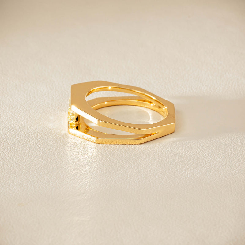 18ct Yellow Gold .70ct Fancy Diamond Openwork Ring - Ring - Walker & Hall
