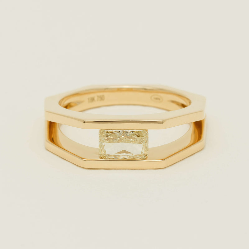 18ct Yellow Gold .70ct Fancy Diamond Openwork Ring - Ring - Walker & Hall