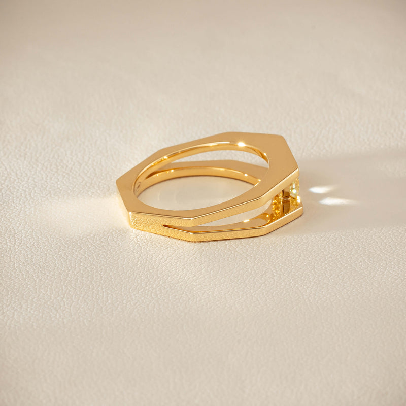 18ct Yellow Gold .70ct Fancy Diamond Openwork Ring - Ring - Walker & Hall