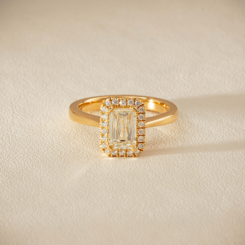 18ct Yellow Gold 1.50ct Emerald-Cut Diamond Nina Ring - Ring - Walker & Hall