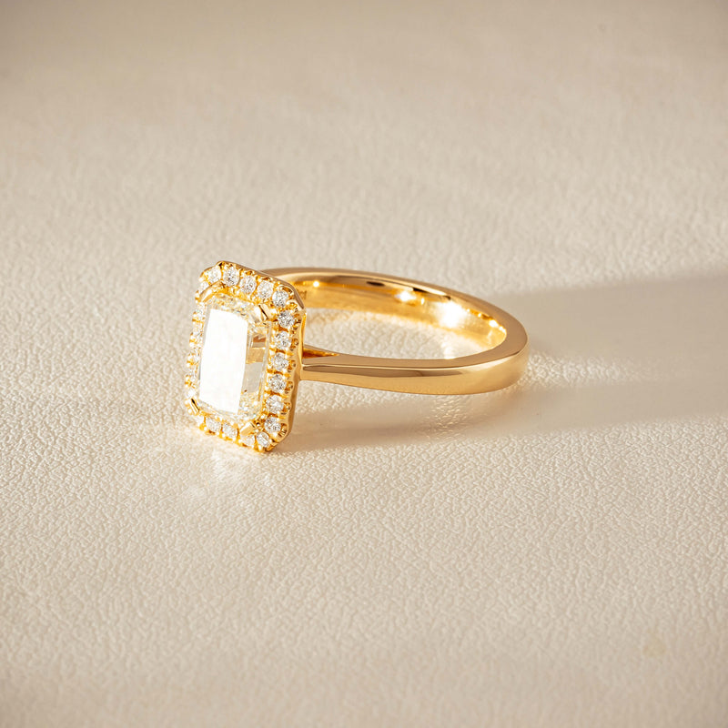 18ct Yellow Gold 1.50ct Emerald-Cut Diamond Nina Ring - Ring - Walker & Hall