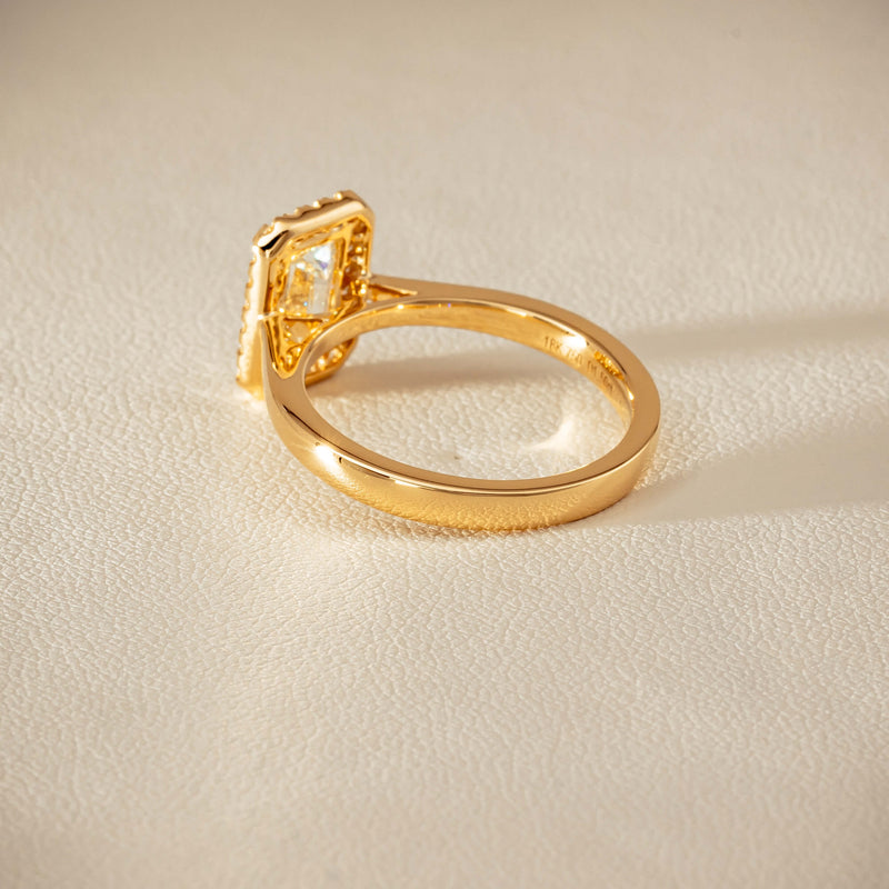 18ct Yellow Gold 1.50ct Emerald-Cut Diamond Nina Ring - Ring - Walker & Hall