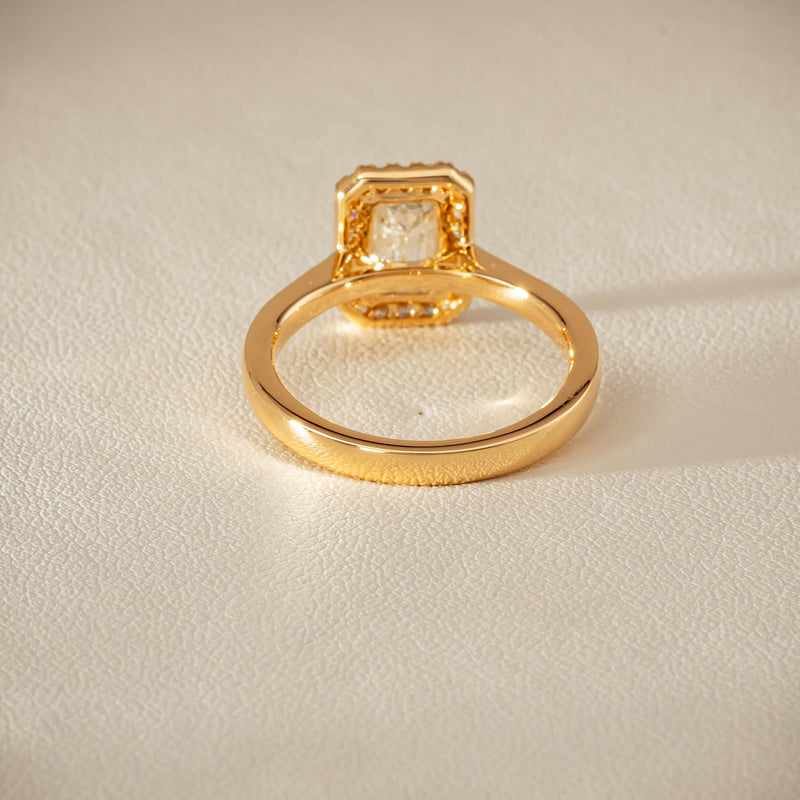 18ct Yellow Gold 1.50ct Emerald-Cut Diamond Nina Ring - Ring - Walker & Hall