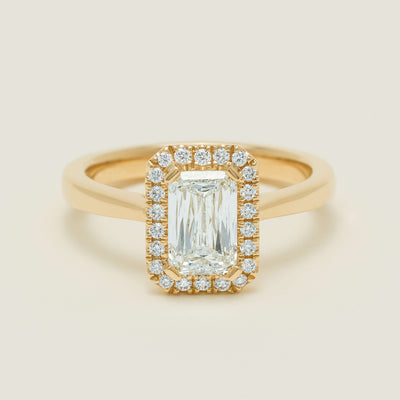18ct Yellow Gold 1.50ct Emerald-Cut Diamond Nina Ring - Ring - Walker & Hall