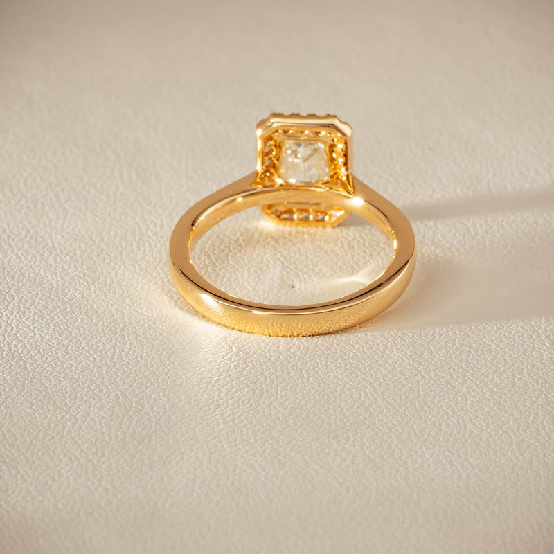18ct Yellow Gold 1.50ct Emerald-Cut Diamond Nina Ring - Ring - Walker & Hall