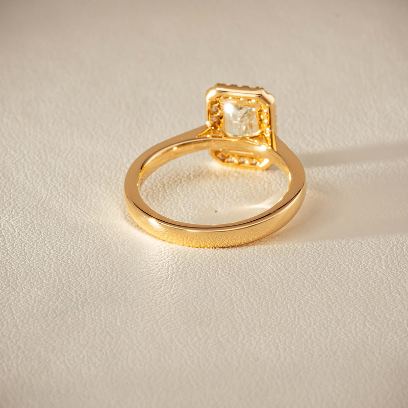 18ct Yellow Gold 1.50ct Emerald-Cut Diamond Nina Ring - Ring - Walker & Hall