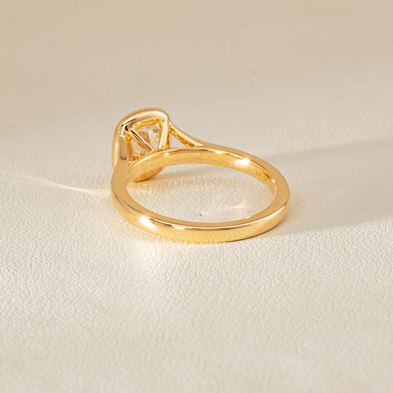 18ct Yellow Gold 1.00ct Cushion Cut Diamond Natalia Ring - Ring - Walker & Hall