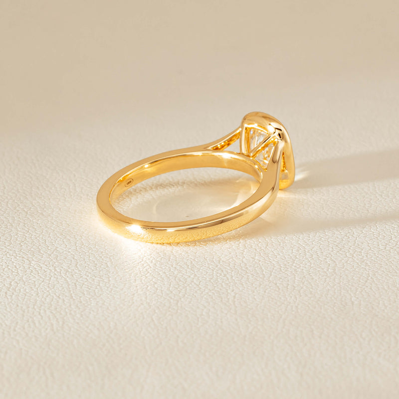 18ct Yellow Gold 1.00ct Cushion Cut Diamond Natalia Ring - Ring - Walker & Hall