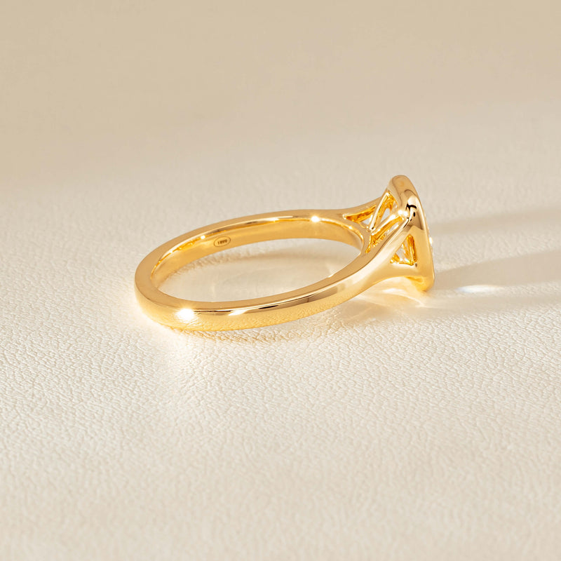 18ct Yellow Gold 1.00ct Cushion Cut Diamond Natalia Ring - Ring - Walker & Hall