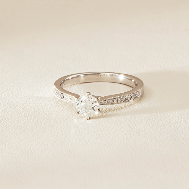 18ct White Gold .53ct Diamond Zenith Ring - Ring - Walker & Hall