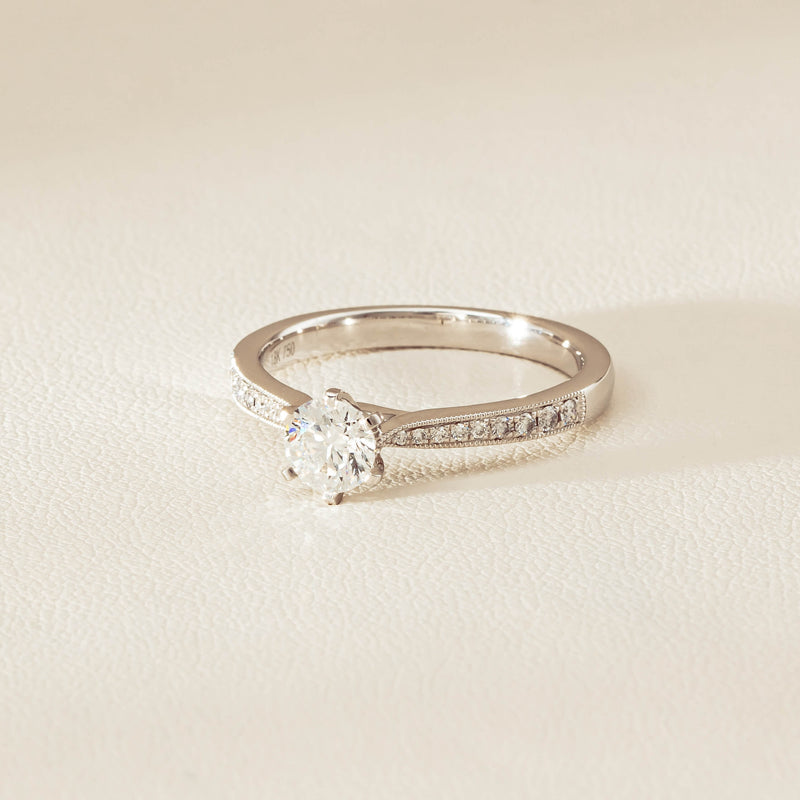 18ct White Gold .53ct Diamond Zenith Ring - Ring - Walker & Hall