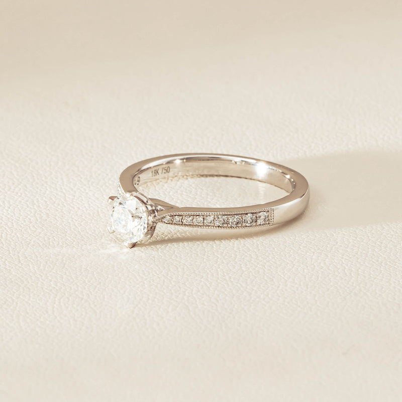 18ct White Gold .53ct Diamond Zenith Ring - Ring - Walker & Hall