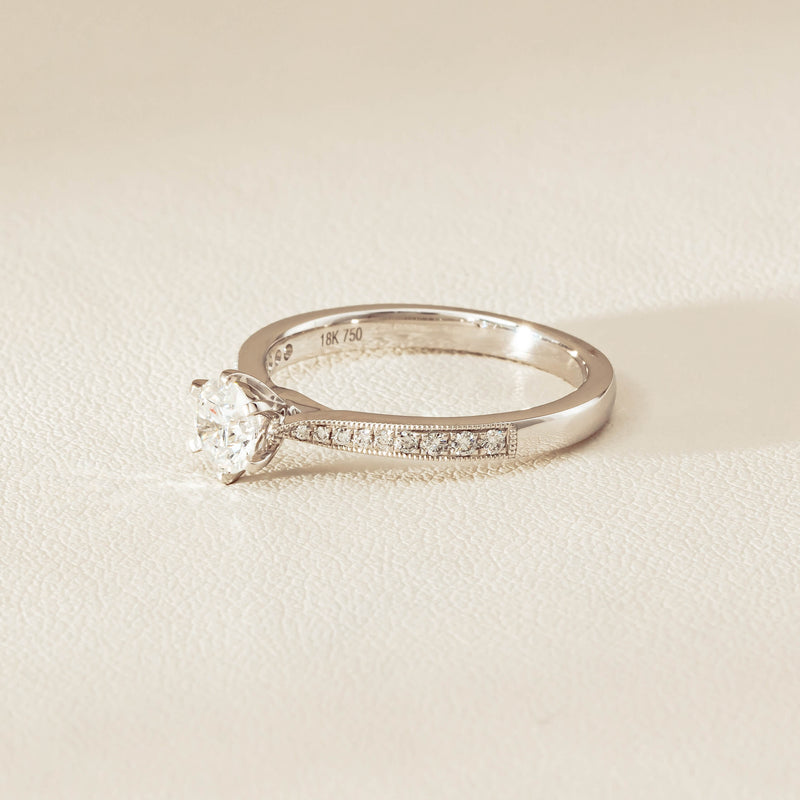18ct White Gold .53ct Diamond Zenith Ring - Ring - Walker & Hall