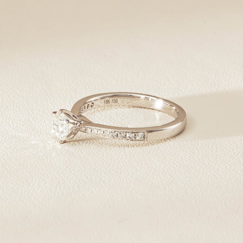 18ct White Gold .53ct Diamond Zenith Ring - Ring - Walker & Hall