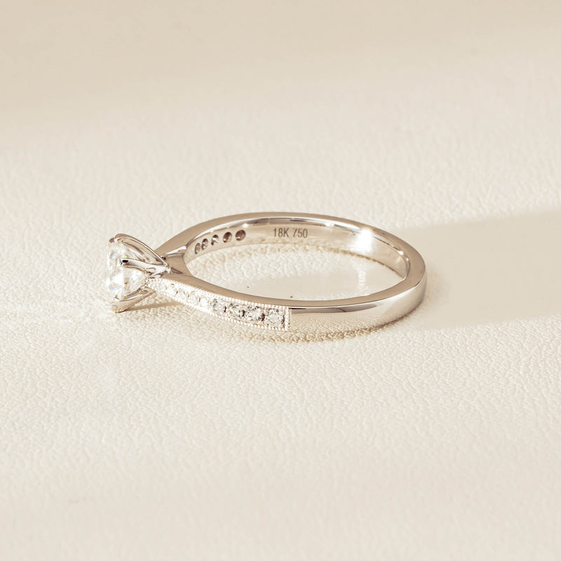 18ct White Gold .53ct Diamond Zenith Ring - Ring - Walker & Hall